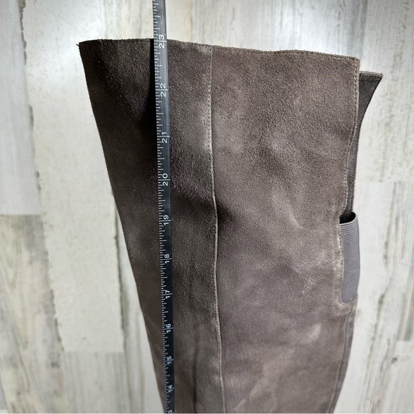Halogen Noble Over The Knee Heeled Boots Grey Suede #1397 - Picture 3 of 15